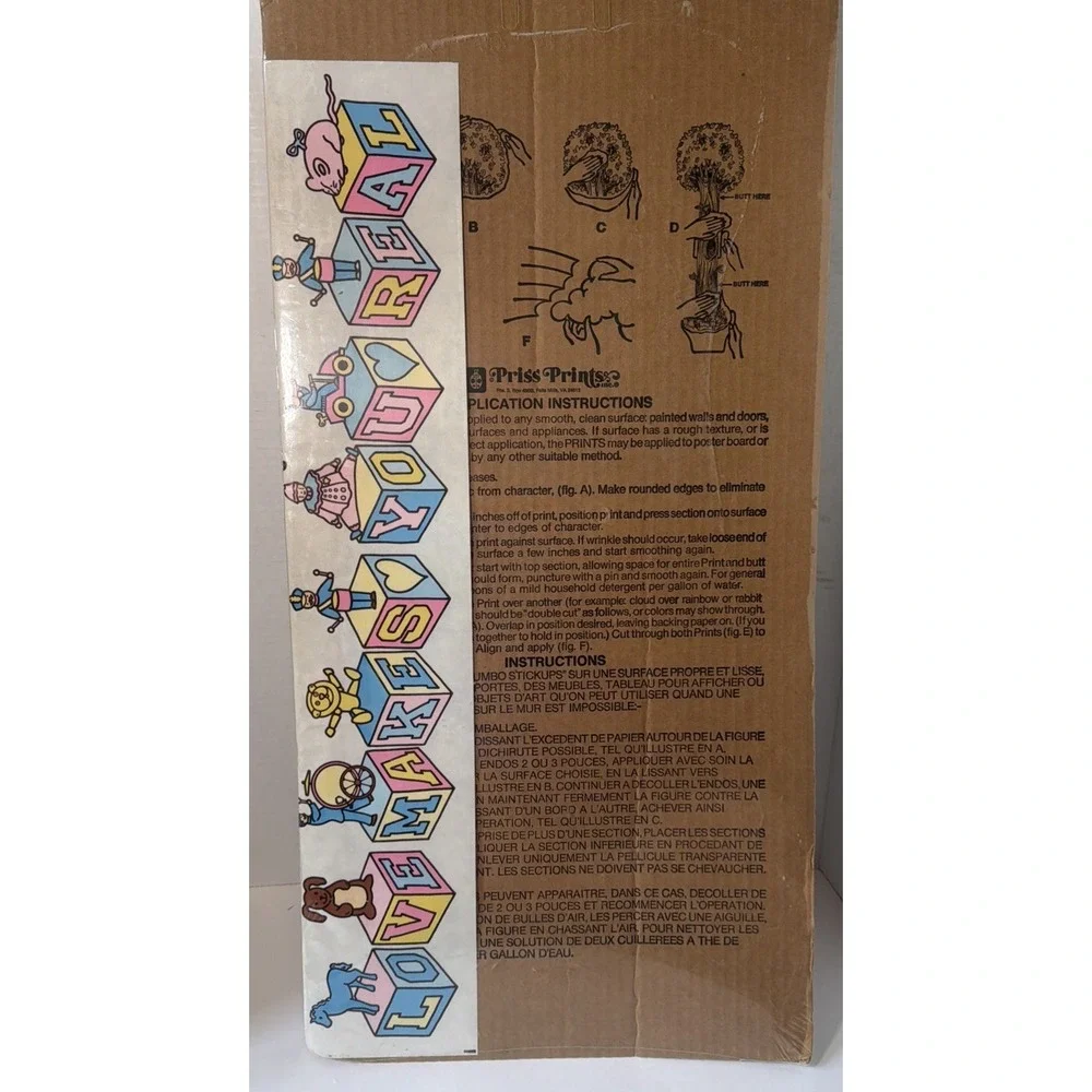 READ Nos VELVETEEN RABBIT Baby Nursery Decorations Stick-ups Stickers 1985 Bunny